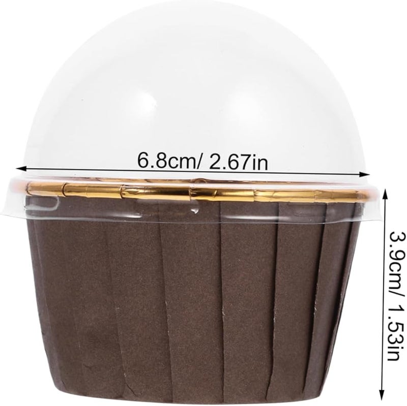 100 Count High Temperature Food Grade Greaseproof Paper Curling Cake Cups - Image 2
